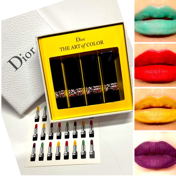 Dior Makeup Dior The Art Of Color Vip Gift 4 Pc Matte Lipstick Makeup Set W Dior Gift Box